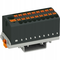 BLOK ROZDZIELCZY BRX 6/18X2,5-NS35B BK LISTWA ADAPTER ZŁĄCZKA PTFIX SZYNA MOSTEK