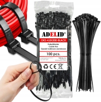 Opaski zaciskowe kablowe trytki UV czarne 4,8X200