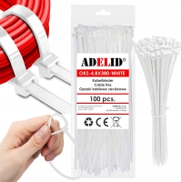 Opaski zaciskowe kablowe trytki UV białe 4,8X380