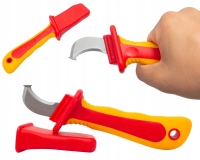 NÓŻ NOŻYK MONTERSKI INSTALATORA HAKOWY DUŻY ELEKTRYKA IZOLOWANY 1000V 210MM