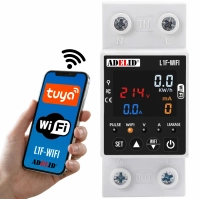 Licznik prądu energii mocy napięcia 1 fazowy WIFI TUYA smart na szynę DIN
