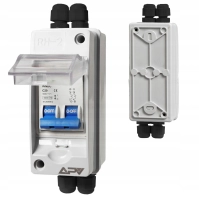 WYŁĄCZNIK PRĄDU STAŁEGO IP65 WODOODPORNY W OBUDOWIE 500V DC 2P 20A