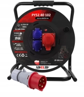 PRZEDŁUŻACZ SIŁOWY NA BĘBNIE 5X2.5 40M BĘBNOWY BUDOWLANY SIŁA 32A 400V IP44